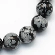 Kép 1/3 - Hópihe obszidián ásványgyöngy (8mm)/10db