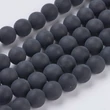 Kép 1/6 - Matt fekete achát ásványgyöngy (8mm)10db