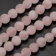 Kép 1/3 - Matt rózsakvarc ásványgyöngy (8mm)/10db