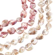 Kép 1/3 - Rombusz alakú, természetes kagylógyöngy szálban (16.5~22x15~25x3~13mm) /19~20db