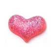 Kép 1/3 - Pink glitteres szív műgyanta kaboson  (22x17x6mm)