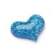Kép 1/2 - Kék glitteres szív műgyanta kaboson  (22x17x6mm)