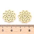 Kép 2/2 - Nemesacél arany virág kapcsolóelem (16x12mm)