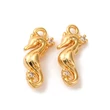 Kép 1/3 - Arany színű 18K arannyal futtatott cirkónia, csikóhal medál (15x6.5x4mm)