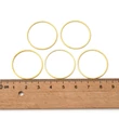 Kép 2/4 - Világos arany színű nagy karika medál (25mm) /10db