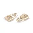 Kép 2/3 - Arany színű 18K arannyal futtatott cirkónia, lakat medál (10x5x1.5mm)