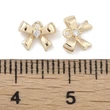 Kép 3/3 - Arany színű 18K arannyal futtatott cirkónia, masni medál (5.5x7x2.5mm)