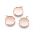 Kép 2/2 - Rozé arany színű nemesacél medálalap (12mm)