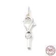 Kép 1/3 - 925 sterling ezüst delfinkapocs végzáróval (7.5x5.5x2.5mm)