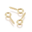 Kép 3/3 - 10db Nemesacél arany szemes  menetes szerelőpálca (10x4mm)