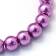 Kép 2/4 - Orchidea tekla üveggyöngy szálban (8mm)/105db