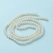 Kép 3/6 - Krém színű tekla üveggyöngy (6mm) szálban /135~140db