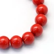 Kép 4/4 - Telt piros tekla üveggyöngy szálban (6mm)/145db