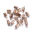 Kép 2/2 - 2db Nemesacél rozé arany színű bőrvégzáró (10x3mm)