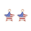 Kép 1/6 - Függetlenség napjára, amerikai zászlós csillag alakú zománcozott fityegő (18x16x2mm)