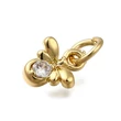 Kép 2/3 - Arany színű cirkónia, méhecske medál (8.5x7x3mm)