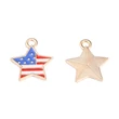 Kép 3/6 - Függetlenség napjára, amerikai zászlós csillag alakú zománcozott fityegő (18x16x2mm)
