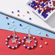 Kép 4/6 - Függetlenség napjára, amerikai zászlós csillag alakú zománcozott fityegő (18x16x2mm)