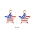 Kép 5/6 - Függetlenség napjára, amerikai zászlós csillag alakú zománcozott fityegő (18x16x2mm)