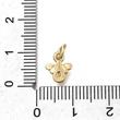 Kép 3/3 - Arany színű cirkónia, méhecske medál (8.5x7x3mm)