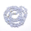 Kép 3/3 - Kalcedon/Kék Csipke Achát ásvány chips/splitter szálban (5~8x5~8mm)/kb.80cm