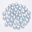 Kép 1/2 - 10db Áttetsző világos kék csillag üveggyöngy (8,5mm)