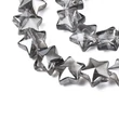 Kép 2/2 - 10db Ezüst színjátszó csillag üveggyöngy (12mm)