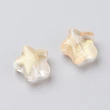 Kép 2/2 - 10db Sárga csillag üveggyöngy (8,5mm)