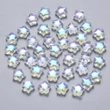 Kép 1/2 - 10db Áttetsző színjátszó csillag üveggyöngy (8,5mm)