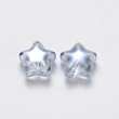 Kép 2/2 - 10db Áttetsző világos kék csillag üveggyöngy (8,5mm)
