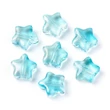 Kép 1/2 - 10db Türkiz csillag üveggyöngy (8,5mm)