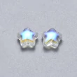 Kép 2/2 - 10db Áttetsző színjátszó csillag üveggyöngy (8,5mm)