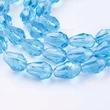 Kép 1/3 - 10db világos kék csiszolt üveggyöngy (11x8mm)