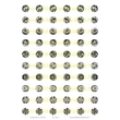 Kép 1/2 - Fekete-fehér-1 Üveglencsés ékszerpapír 12mm 10 féle minta A5