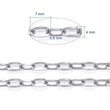 Kép 2/3 - Nemesacél vastag keresztezett szemű ékszerlánc (7x4mm)