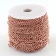 Kép 1/2 - Rozé arany színű csavart lánc (6x3mm)