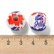 Kép 2/3 - 5db Függetlenség napjára, amerikai, július 4-i feliratos fagyöngy (15.5~16mm)