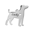 Kép 3/3 - Nemesacél gravírozható jack russel terrier alakú medál