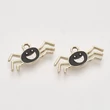 Kép 1/2 - Zománcozott halloween pók fityegő (10.5x22x2mm) /2db
