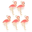 Kép 2/2 - Flamingó zománcozott fityegő /2db