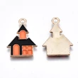 Kép 3/3 - Zománcozott halloween ház fityegő (22x15,5x1,5mm) /2db