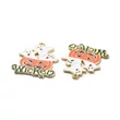 Kép 3/3 - Zománcozott halloween tök fityegő szellemmel (28.5x22x1mm)