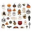 Kép 1/3 - Zománcozott halloweeni fityegő csomag (60db)