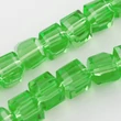 Kép 1/2 - 10db Zöld kocka üveggyöngy (8mm)
