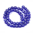 Kép 2/2 - 10db Kék Allah szeme lapos üveggyöngy (8mm)