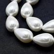 Kép 2/3 - Csepp alakú, fehér természetes édesvízi gyöngy (7~7.5x4~5mm) /4db