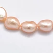 Kép 2/3 - 4db Barack színű Tenyésztett édesvízi gyöngy (10~14x7~9mm)