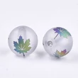 Kép 1/2 - Áttetsző matt faleveles üveggyöngy (8mm)