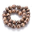 Kép 3/3 - 4db Barna színű tenyésztett édesvízi gyöngy (10~20x12~18mm)