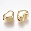 Kép 2/2 - Arany nemesacél szív gyöngy (11x9x7mm)